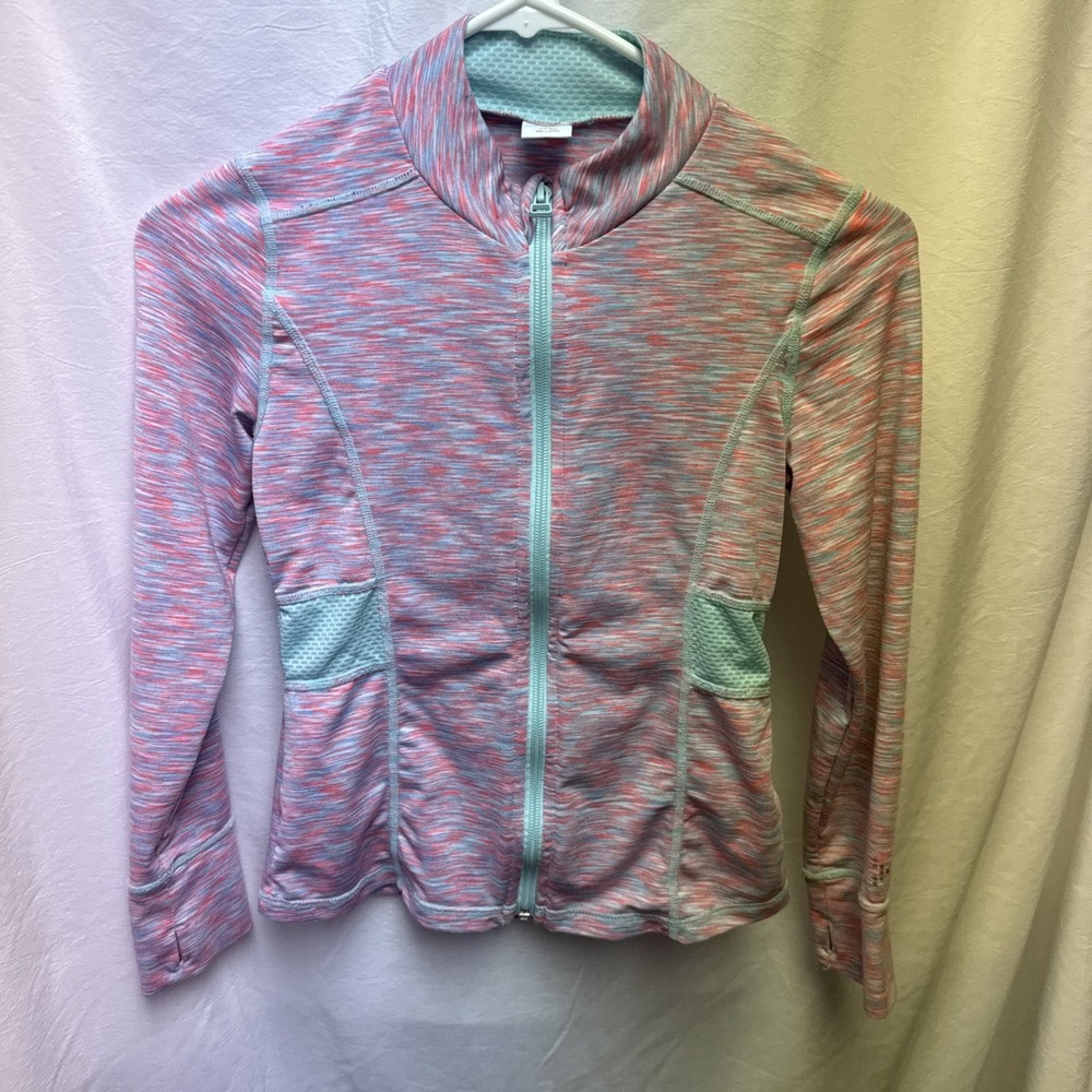Gymboree Gymgo Girls Athletic Jacket Size 7-8 Multicolor Thumbholes 2017 Release